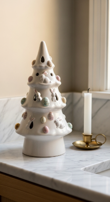 22 Cutest Easter Home Decor Easter Tree Statement Piece 12 Ceramic Easter Tree Tabletop Figurine