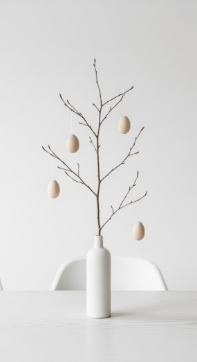 22 Cutest Easter Home Decor Easter Tree Statement Piece 14 Scandinavian Minimalist Easter Tree