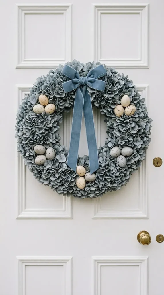 22 Cutest Easter Home Decor Speckled Egg Front Door Wreath 16 Monochrome White Speckled Egg Wreath