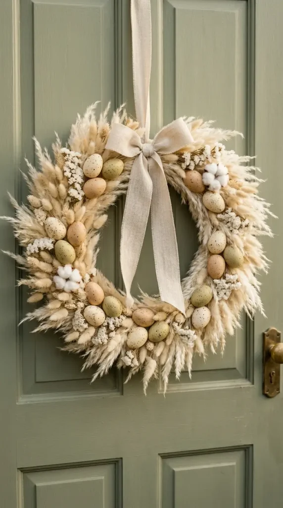 22 Cutest Easter Home Decor Speckled Egg Front Door Wreath 18 Speckled Egg Ombre Wreath