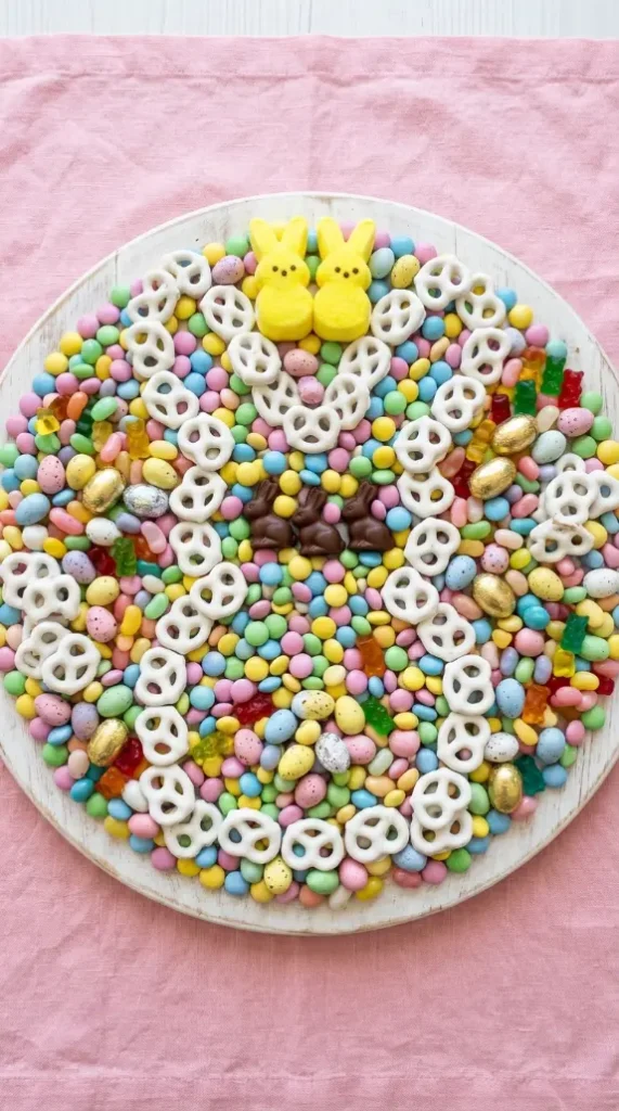 20 Cutest Easter Home Decor Bunny Charcuterie Board 3 Easter Candy Dessert Bunny Board