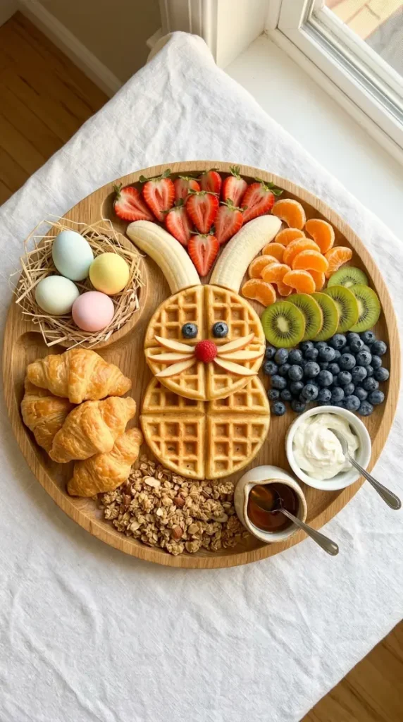 20 Cutest Easter Home Decor Bunny Charcuterie Board 6 Breakfast Easter Bunny Charcuterie Board