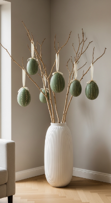 22 Cutest Easter Home Decor Easter Tree Statement Piece 6 Tall Floor Vase Easter Tree With Oversized Eggs
