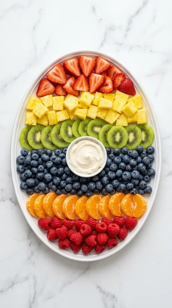 20 Cutest Easter Home Decor Bunny Charcuterie Board 8 Easter Egg Shaped Fruit Board