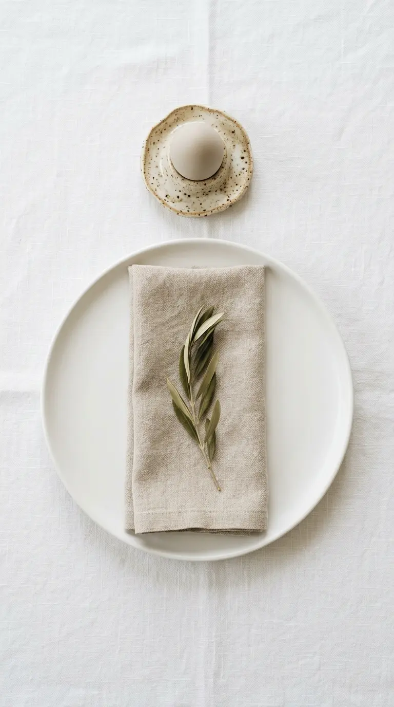 22 Classy Easter Decor Ideas That Feel Quietly Luxurious 8 Speckled Ceramic Egg Holders as Place Settings