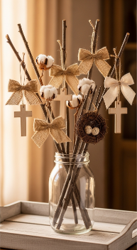 22 Cutest Easter Home Decor Easter Tree Statement Piece 9 Farmhouse Style Easter Tree With Burlap Bow Ornaments