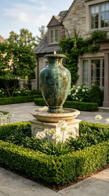 26 Front Yard Landscaping Ideas Luxury Water Feature Style 11 11. Copper Urn Fountain Garden Feature
