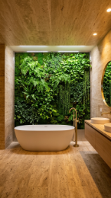 18 Incredible Luxury Bathroom Ideas Travertine Spa Style 11 11. Travertine Spa Bathroom With Living Green Walls