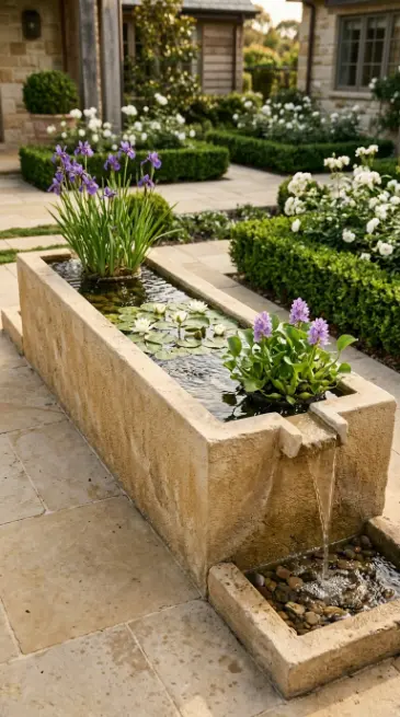 26 Front Yard Landscaping Ideas Luxury Water Feature Style 13 13. Raised Stone Trough Water Feature With Planting