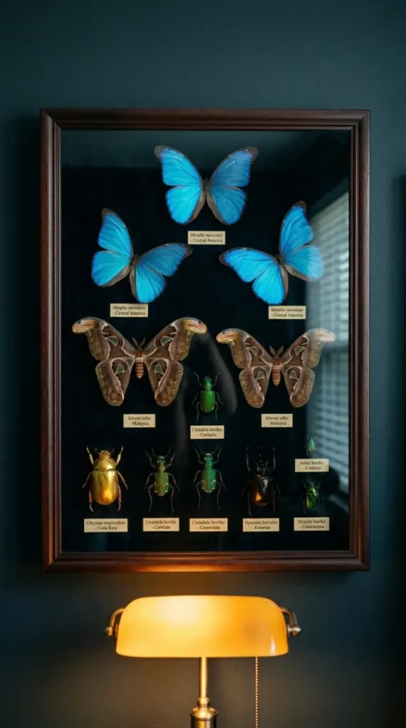 20 Quirky Home Decor Curiosity Cabinet Dark Office 16 16. Add a Dark Taxidermy or Natural History Object as a Statement Piece