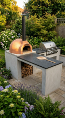 18 Easy Outdoor Kitchen DIY Ideas Cinder Block Grill Station 17 17. Cinder Block Grill Station With Built-In Pizza Oven Platform