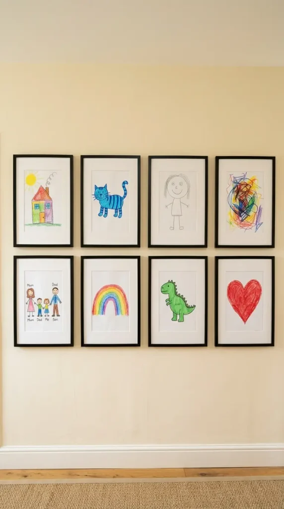 20 Quirky Home Decor Ideas That Break Every Design Rule 17 17. Frame and Display Children's Drawings as Fine Art