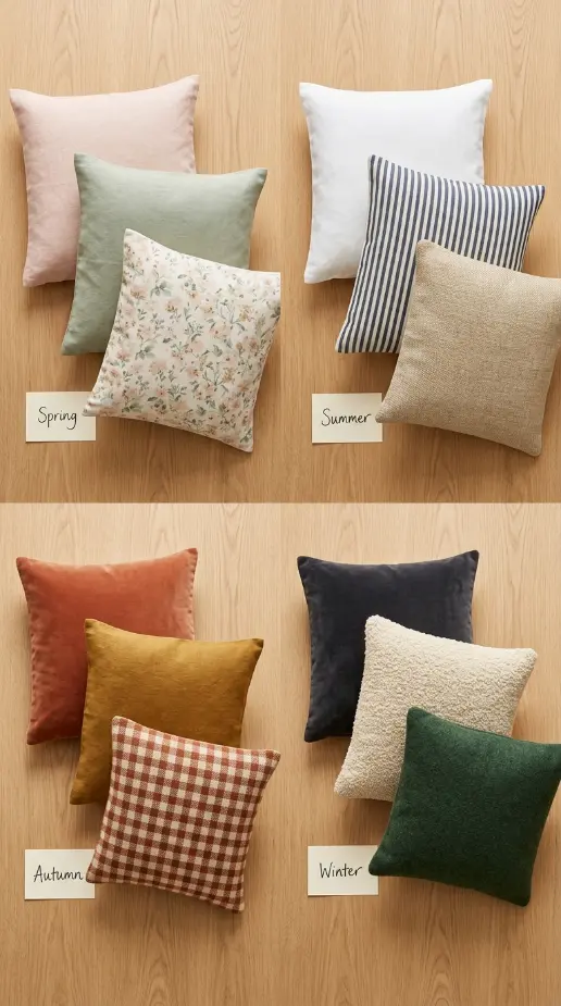20 Decorative Pillow Ideas That Instantly Elevate Any Room 17 17. Seasonal Decorative Pillow Swap for an Instant Room Refresh