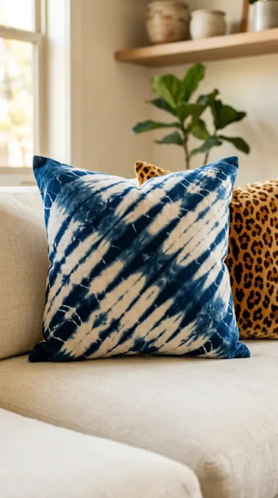 20 Funky Throw Pillows Ideas That Actually Make a Statement 17 17. Tie-Dye Pillow in Bold Unexpected Colors