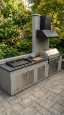 18 Easy Outdoor Kitchen DIY Ideas Blackstone Griddle Station 18 18. Blackstone Station With Combo Grill and Griddle Side-by-Side
