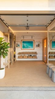 18 Coastal Home Gym Inspiration Garage Conversion Ideas 18 18. Full Coastal Garage Gym Transformation — Before and After Inspired