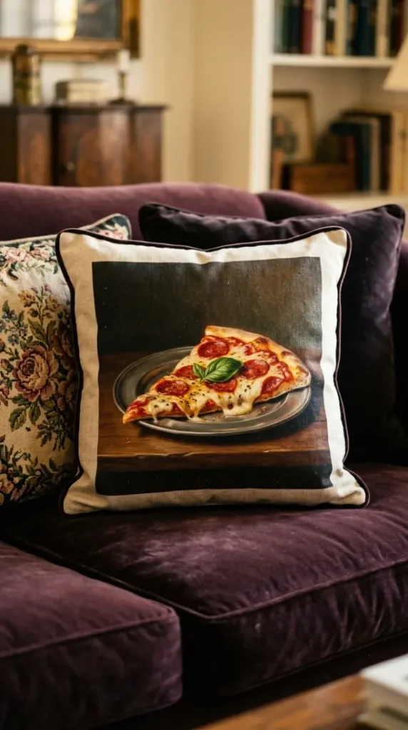 20 Funky Throw Pillows Ideas That Actually Make a Statement 19 19. Pillow With Unexpected Novelty or Humor Print