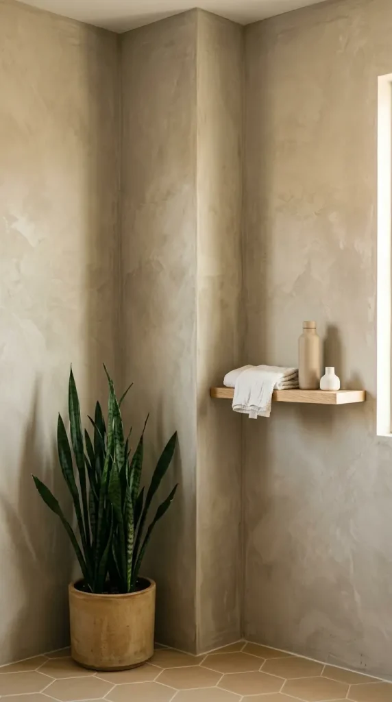 18 Warm Neutral Home Gym Studio Spare Bedroom Conversion 2 2. Warm Greige Limewash on All Four Walls