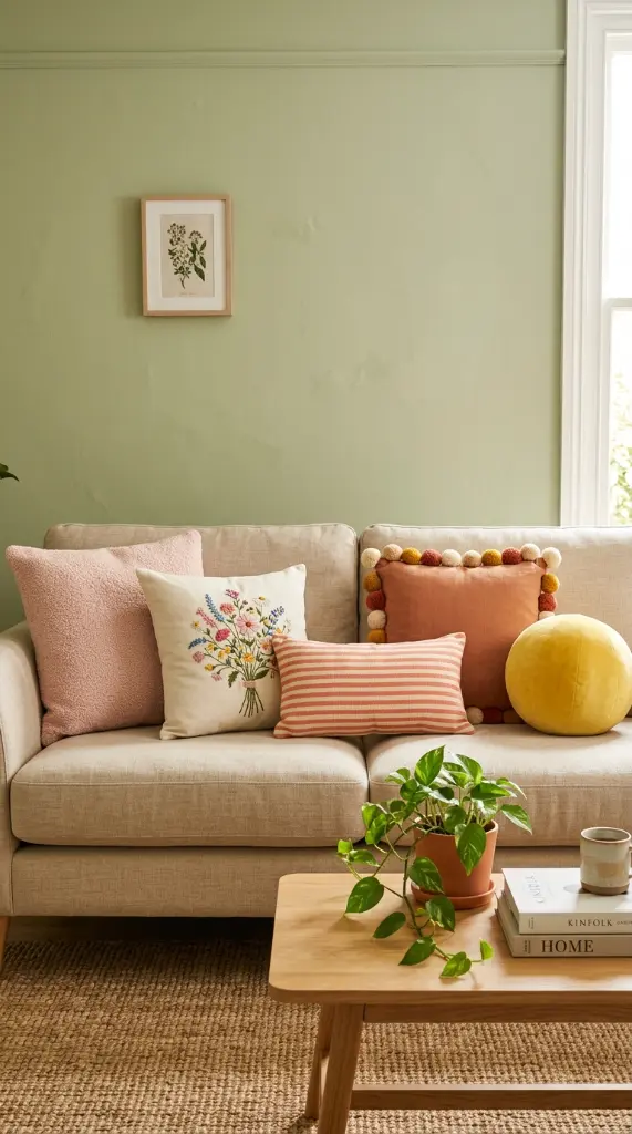 20 Cute Throw Pillows That Make Every Room Smile 20 20. Mix of Five Cute Throw Pillows That Tell a Complete Story