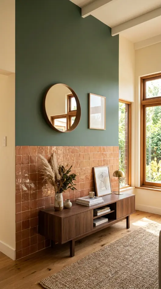 20 Quirky Home Decor Ideas That Break Every Design Rule 20 20. Tile Only One Half of a Wall and Paint the Other Half