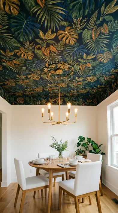 20 Quirky Home Decor Ideas That Break Every Design Rule 4 4. Use Wallpaper on the Ceiling Instead of the Walls