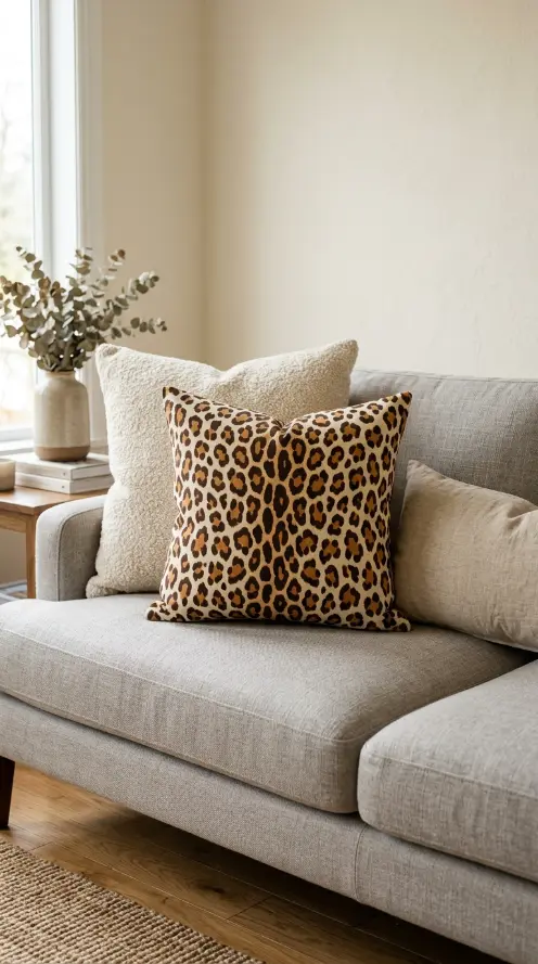 20 Cute Throw Pillows That Make Every Room Smile 5 5. Animal Print Throw Pillow as a Playful Sofa Statement