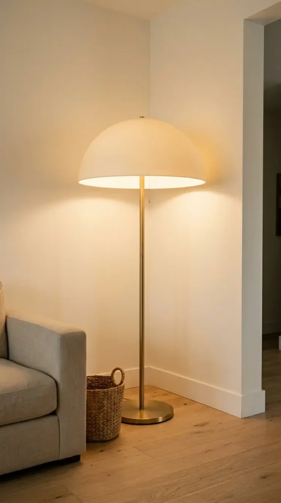 18 Mushroom Lamp Decor Ideas for Every Home Aesthetic 7 7. Oversized Floor Mushroom Lamp as a Living Room Statement