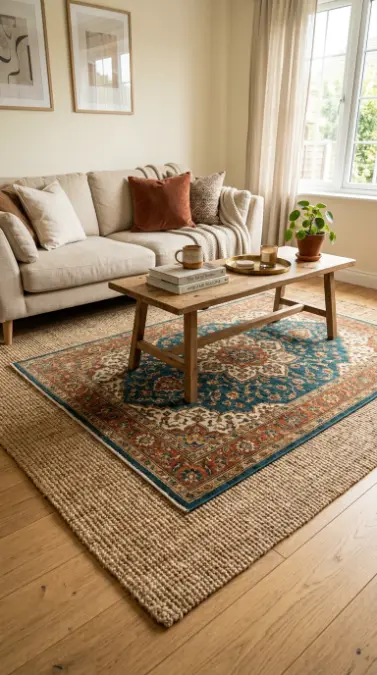 20 Quirky Home Decor Ideas That Break Every Design Rule 7 7. Stack Rugs on Top of Each Other Instead of Using One