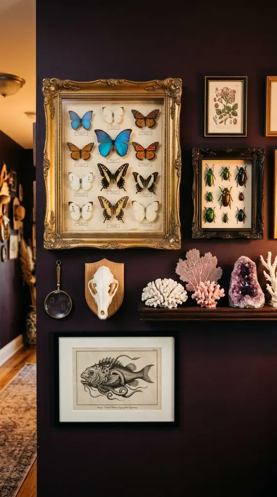 24 Eclectic Quirky Home Decor Ideas 7 7. Vintage Taxidermy and Natural Curiosities Display