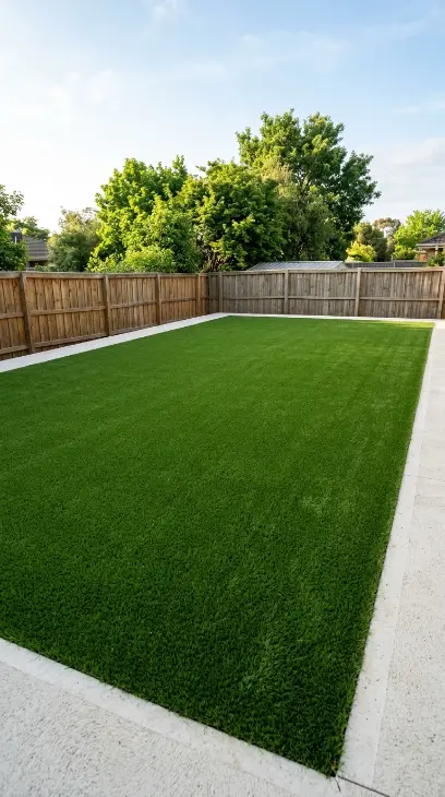 14 Budget-Friendly Home Gym Designs Outdoor Backyard Turf 1 1. Lay Artificial Turf as Your Training Surface Foundation