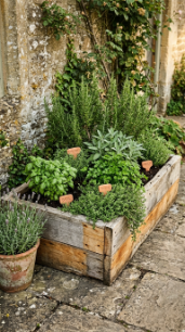 18 Herb Garden Ideas Rustic Cedar Raised Bed Outdoor 10 10.Build a Rustic Cedar Raised Bed From Reclaimed Timber