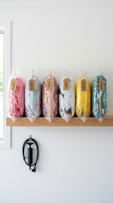 18 Chic Pool Float Storage Ideas for a Tidy Pool 11 11. Deflate and Store Floats in Compression Bags for Off-Season