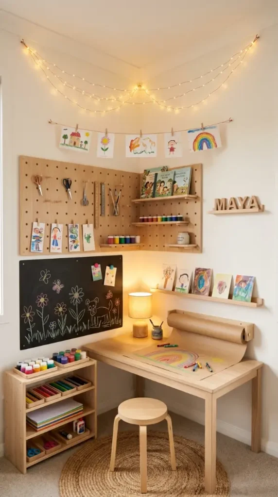 12 Kids Room Corner Decor Inspiration Art Station Creative 12 12. Complete Children's Room Corner Art Station — All Elements Together
