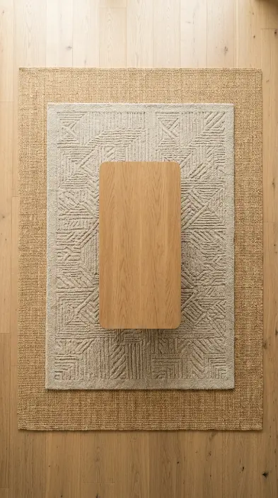 18 Minimalist Living Room Decor Ideas Warm Texture Curved 12 12. Layer Two Rugs for Depth and Textural Complexity