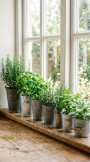 12 Herb Planter Ideas Vintage Galvanized Metal Collection 12 12. Use a Vintage Galvanized Metal Colander as a Drainage-Perfect Herb Planter