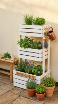 17 Herb Planter Ideas DIY Tiered Wooden Crate Stand 17 17. Complete Styled Tiered Crate Herb Stand Garden Station