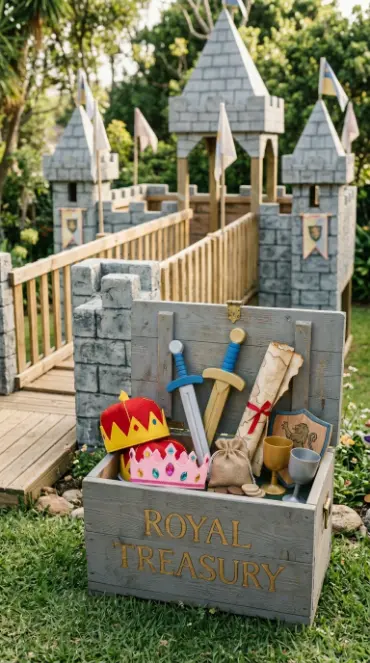 22 DIY Jungle Gym Castle Tower With Turrets Rope Bridge 20 20. Castle Play Kit Accessory Box