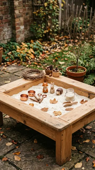 22 DIY Kids Playground Sandbox and Water Table for Small Yards 20 20. Seasonal Transformation: Sandbox to Winter Sensory Table