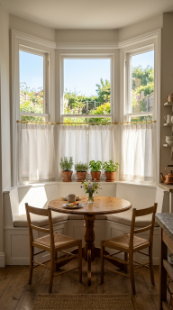 20 DIY Breakfast Nook Bay Window Wraparound Banquette 20 20. The Complete Finished Bay Window Wraparound Banquette