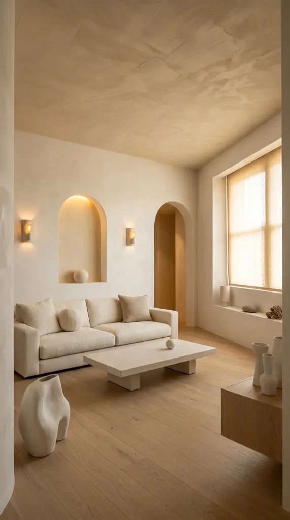 22 Minimalist Living Room Decor Ideas Sculptural Plaster 22 22. The Complete Minimalist Sculptural Plaster Living Room — Everything Together