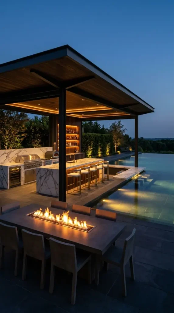 24 Outdoor Kitchen Ideas Luxury Resort Style With Pool 24 24. Ultimate Luxury Outdoor Resort Kitchen — Everything Together