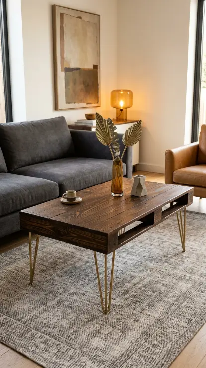 12 Rustic Wood Pallet Tables Inspiration Hairpin Leg Coffee 5 5. Pallet Coffee Table With Dark Walnut Stain Finish