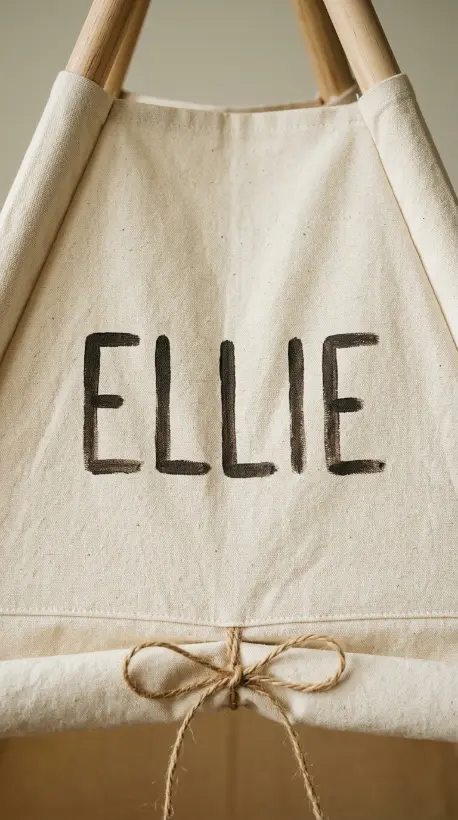 10 Kids Room Corner Decor Inspiration Cozy Reading Teepee 6 6. Personalize the Teepee Canvas With the Child's Name in Simple Block Letters