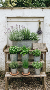12 Herb Planter Ideas Vintage Galvanized Metal Collection 7 7. Age New Galvanized Metal With a Vinegar and Salt Solution