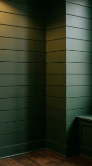 13 DIY Breakfast Nook Dark Green Shiplap Moody Corner 1 1. Clad Both Corner Walls Floor to Ceiling in Horizontal Shiplap