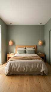 18 Bedroom Paint Colors Sage Green Warm Linen Sanctuary 1 1. Paint All Four Walls in a Single Sage Green for a Wrapped Feeling