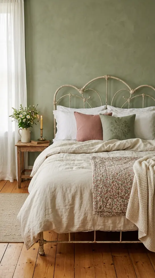 32 Cute Room Ideas for a Dreamy Cottagecore Bedroom 1 1. The Foundational Cottagecore Linen Bedding Palette