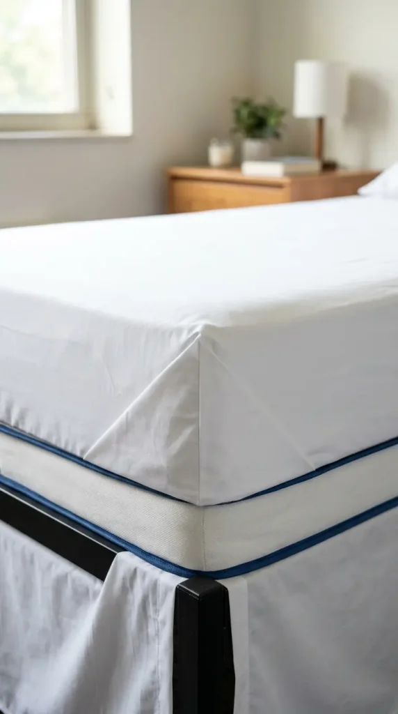 24 Dorm Bedding Ideas Clean White Minimal Luxe Hotel Style 1 1. The Hospital Corner Technique — Foundational Tailored Construction