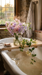 24 Romantic Bathtub Caddy Decor Ideas Garden Cottage Floral 10 10. The Sweet Pea and Honeysuckle Fragrance Pairing — Scented Cottage Climbers