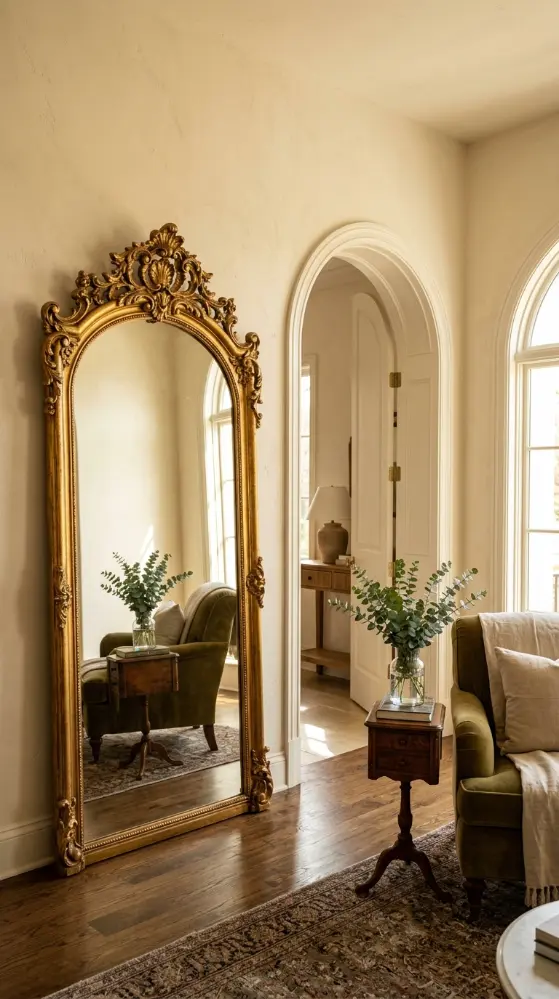 22 Full Length Mirror Living Room Baroque Gold Dramatic 10 10. Use a Baroque Mirror With an Arched Top to Echo Architectural Details